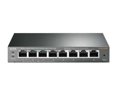 [TL-SG108PE V2] TP-Link TL-SG108PE Gestito L2 Gigabit Ethernet (10/100/1000) Supporto Power over Ethernet (PoE) Nero