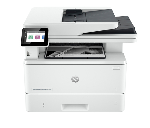 [2Z623F] HP LaserJet Pro 4102fdn Multifunction Bianco e nero Stampante, Solo Ethernet; Fotocopiatrice, scanner