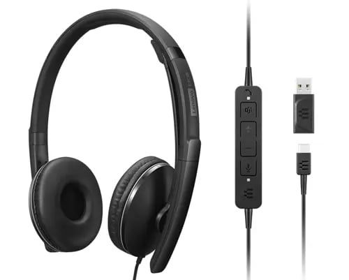 [4XD1M45627] Lenovo 4XD1M45627 cuffia e auricolare Cablato A Padiglione USB tipo-C Nero