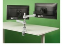 R-Go Tools Braccio per monitor R-Go Zepher, braccio regolabile per doppio monitor, capacità di carico fino a 8 kg, nero